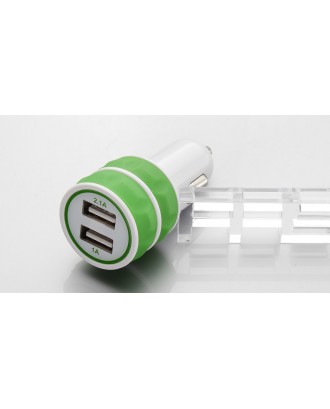 ES-03 3.1A Dual USB Car Cigarette Lighter Charger Adapter